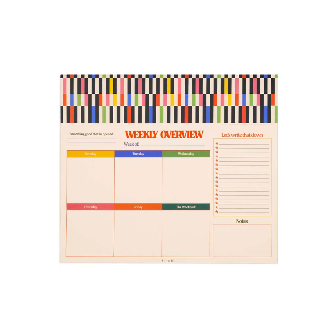 Planificador semanal Mid century stripe