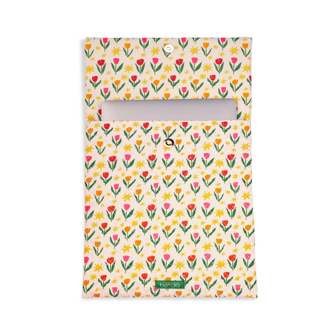 Funda para laptop Tulips on ivory