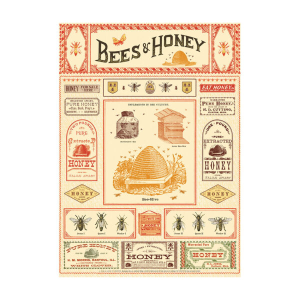Poster decorativo Bees & Honey