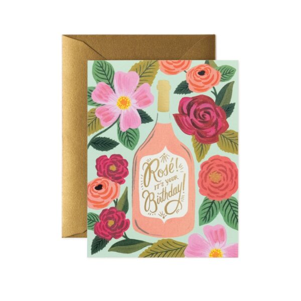 Tarjeta Rosé It's Your Birthday