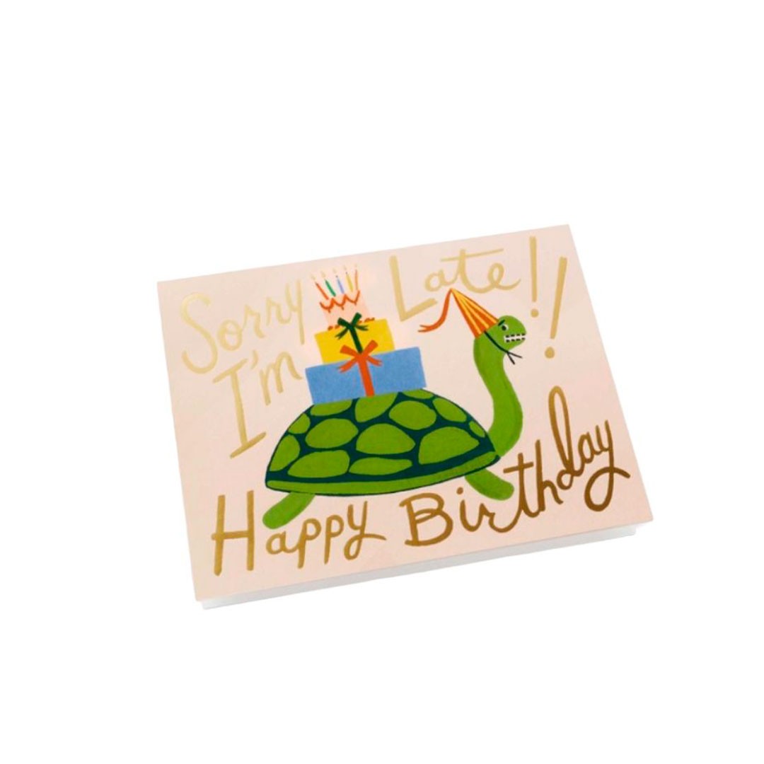 Tarjeta Turtle Belated
