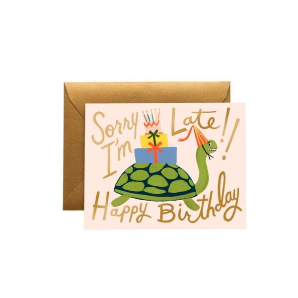 Tarjeta Turtle Belated