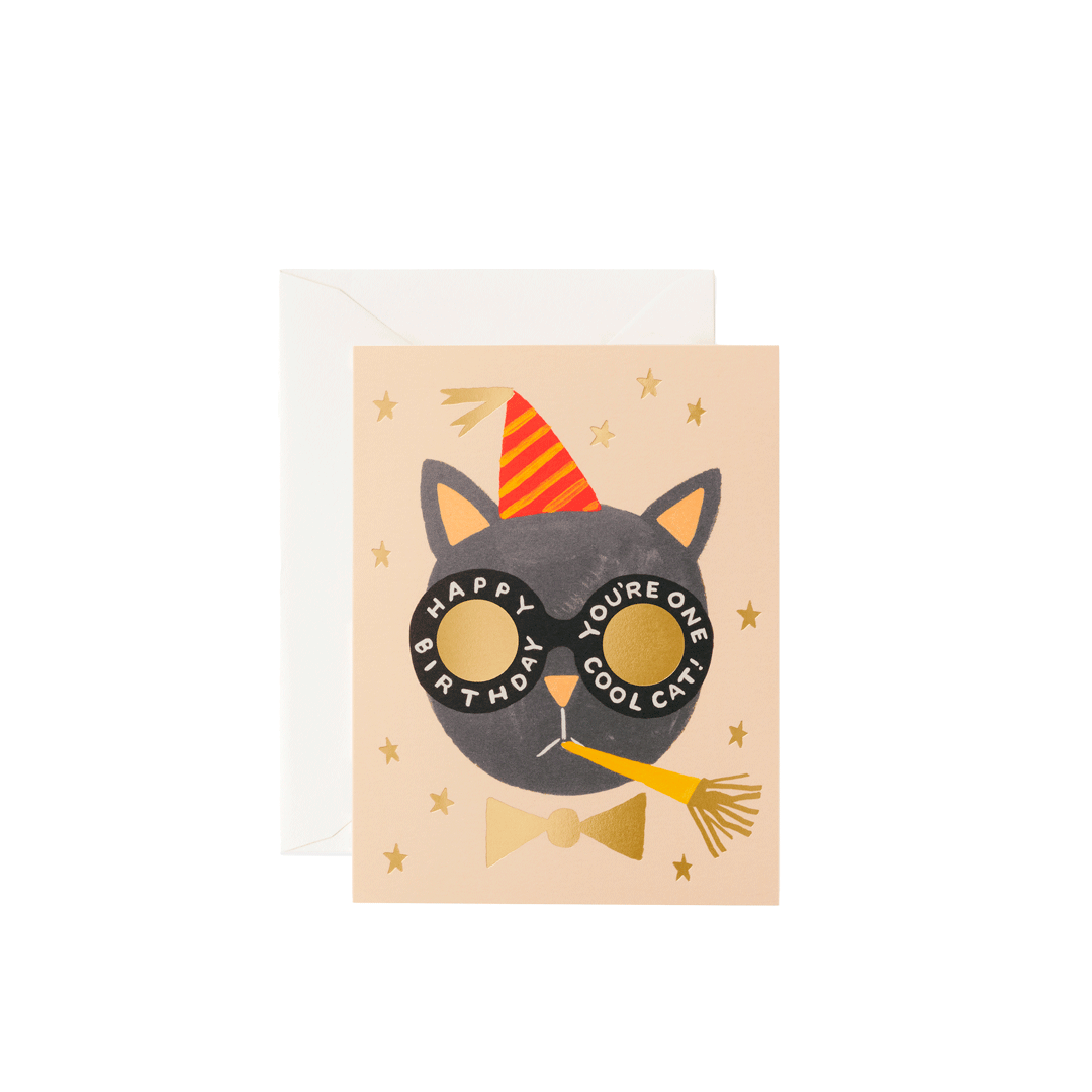 Tarjeta Birthday cat