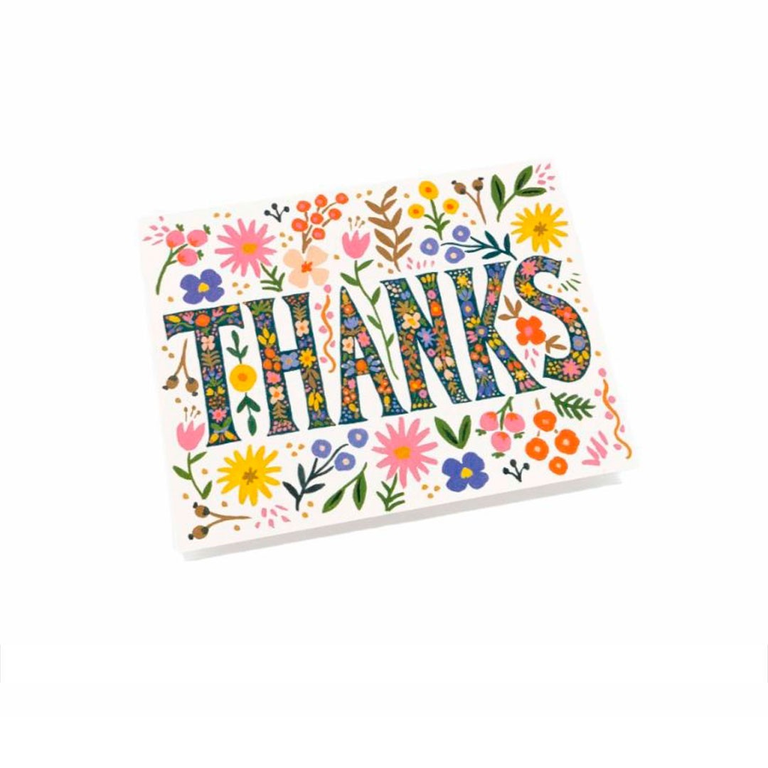 Tarjeta Floral Thanks