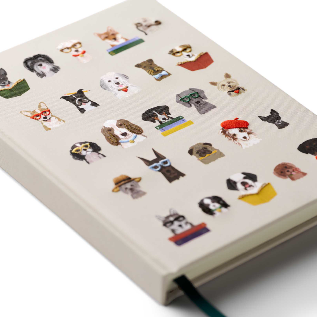 Journal bordado Studious dogs