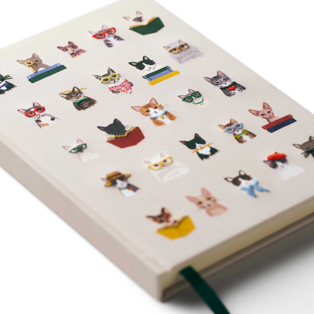 Journal bordado Studious cats