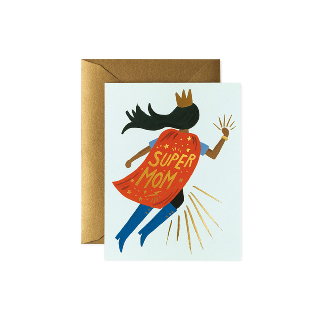 Tarjeta Super Mom Blue