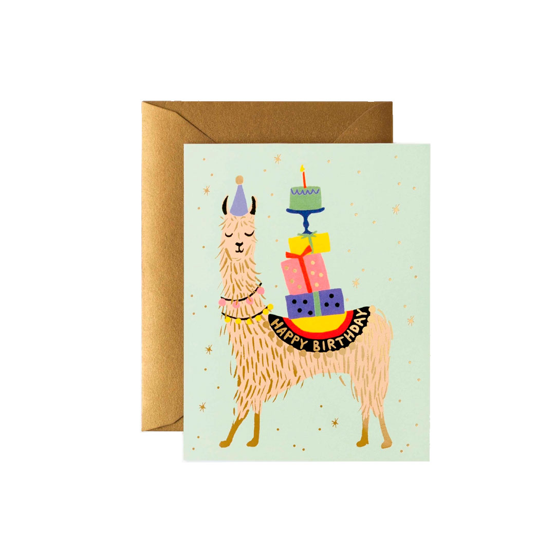 Tarjeta Llama Birthday