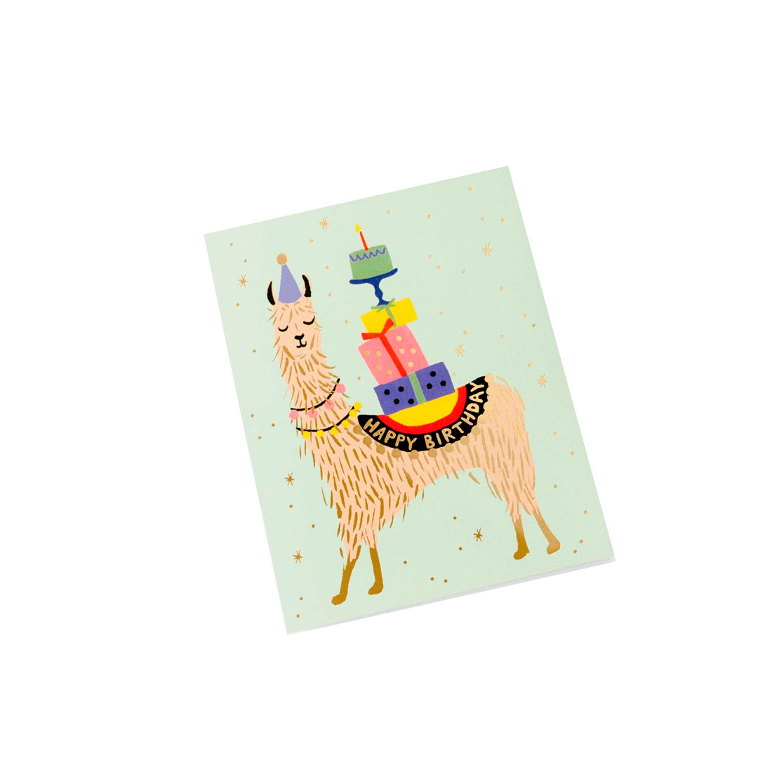Tarjeta Llama Birthday